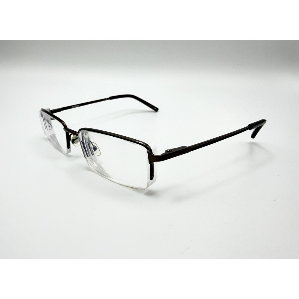 Reebok R2009 Gunmetal Half Rim Rectangular Eyeglasses Frame Only 53-18-140